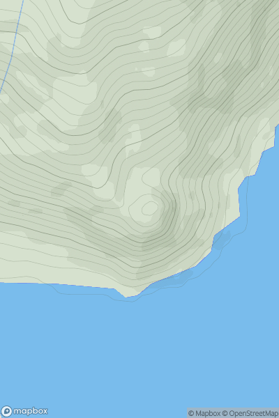 Thumbnail image for An Dun [Loch Treig to Loch Ericht] showing contour plot for surrounding peak